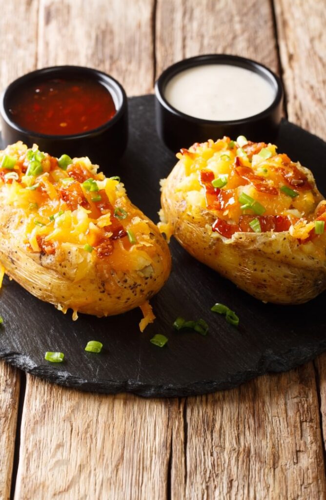 Plated chicken Vienna poppers with two sauces | Interchick Chicken Vienna Recipes